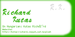 richard kutas business card